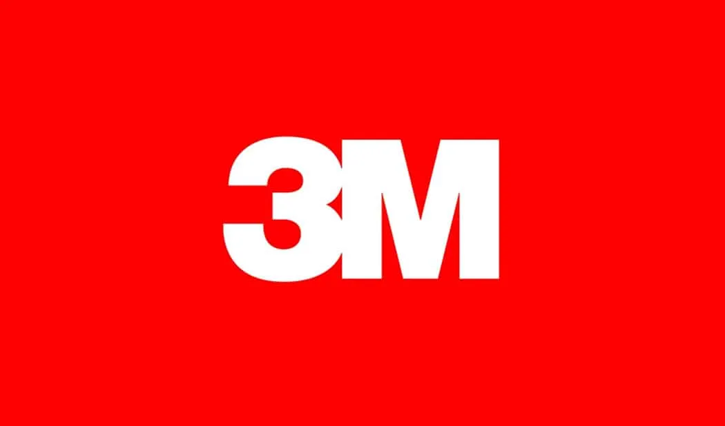 3m letters with red background